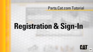 How to register for parts.cat.com